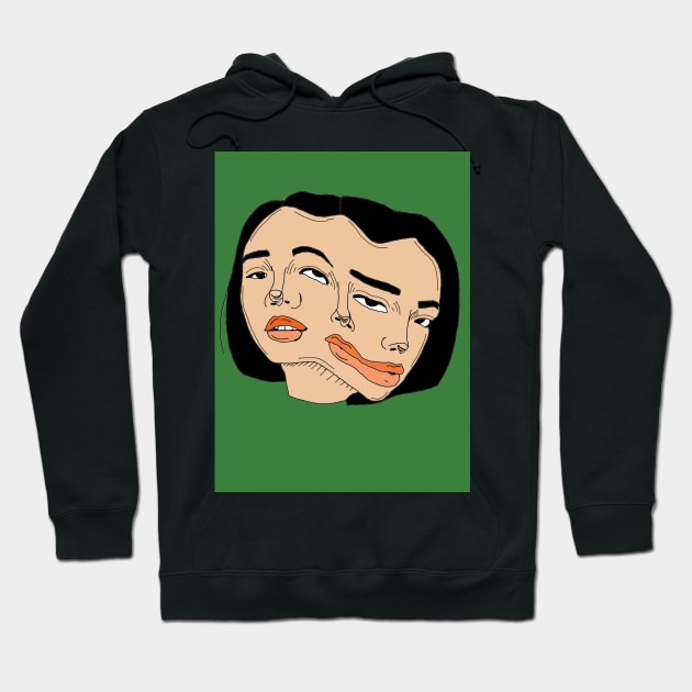 Torn face Hoodie by Bad Dreams Inc